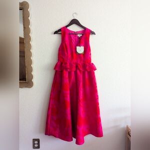 Kate Spade X Target Collab Pink And Orange Ruffle Dress